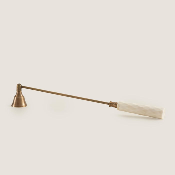 Flare Gold Candle Snuffer with Cream Handle