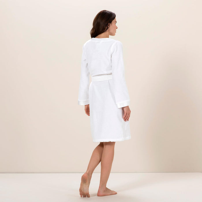 Floss Unisex Terry Cloth Bathrobe White