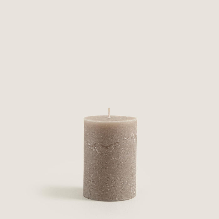 Glacier Pillar Candle 2.75x3.94 inch Mink