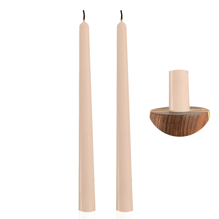 Paraffin Dinner Candle Pack of 2 10 inch Mink