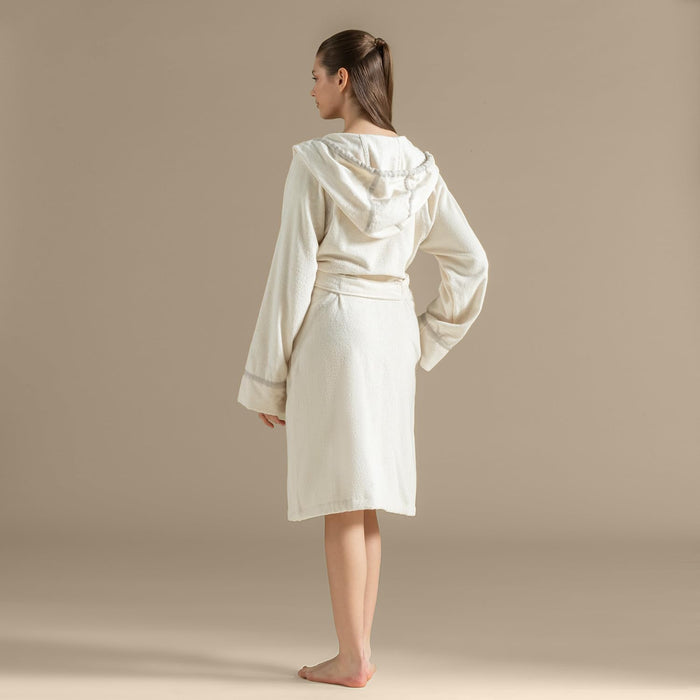 Ferme Unisex Terry Cloth Bathrobe Natural