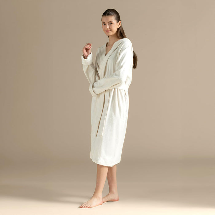 Debora Unisex Terry Cloth Bathrobe Ecru