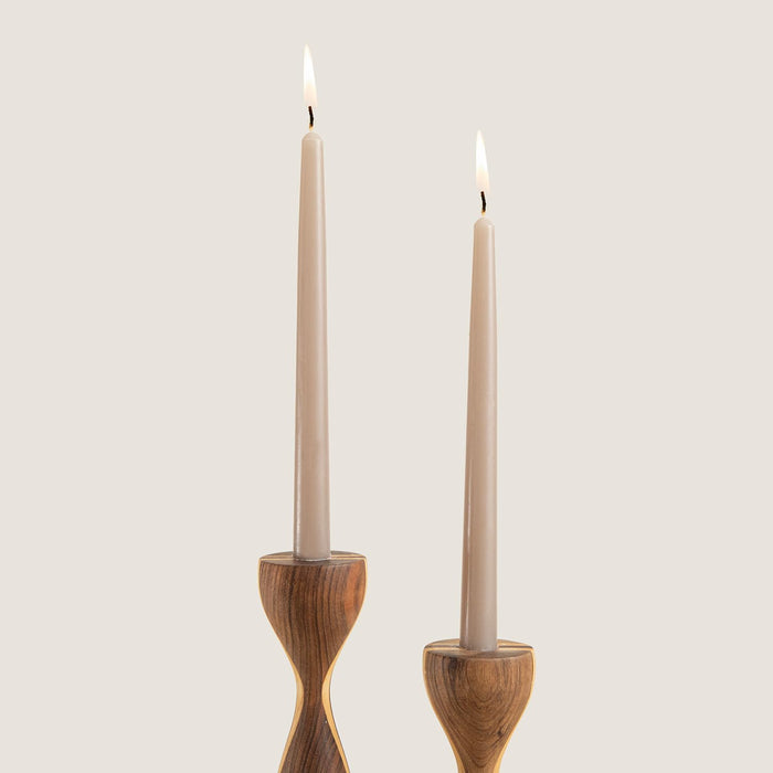 Paraffin Dinner Candle Pack of 2 10 inch Mink