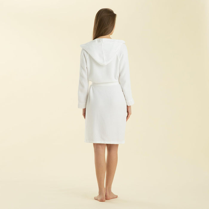 Carra Unisex Terry Cloth Bathrobe White