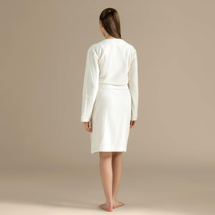 Perla Unisex Terry Cloth Bathrobe Ecru