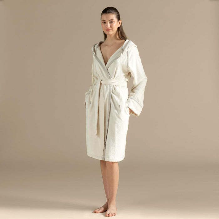 Ferme Unisex Terry Cloth Bathrobe Natural