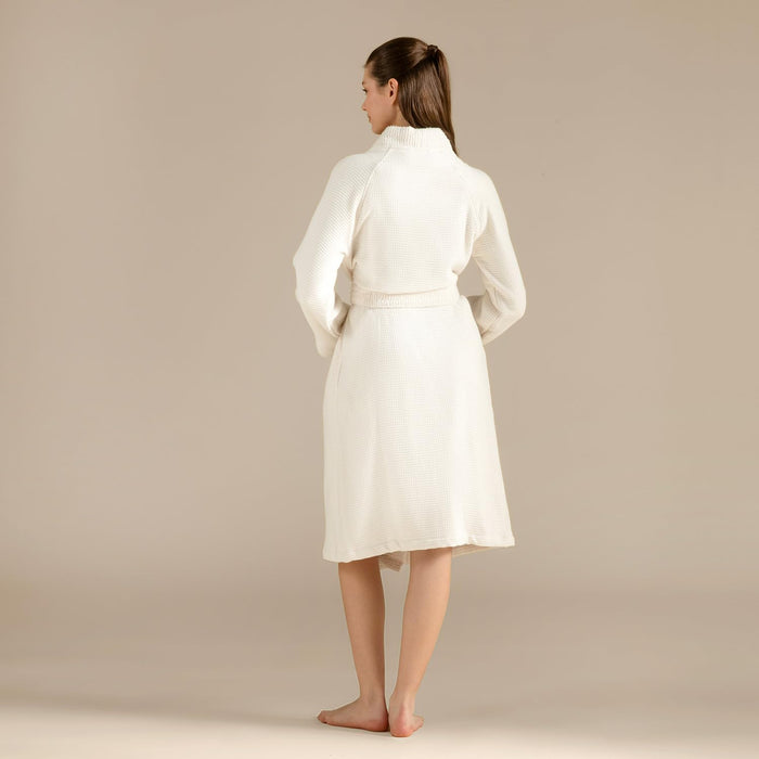 Pianta Unisex Terry Cloth Bathrobe Natural