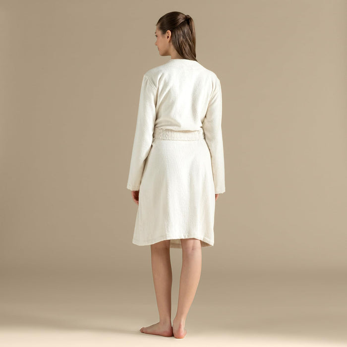 Soire Unisex Terry Cloth Bathrobe Natural