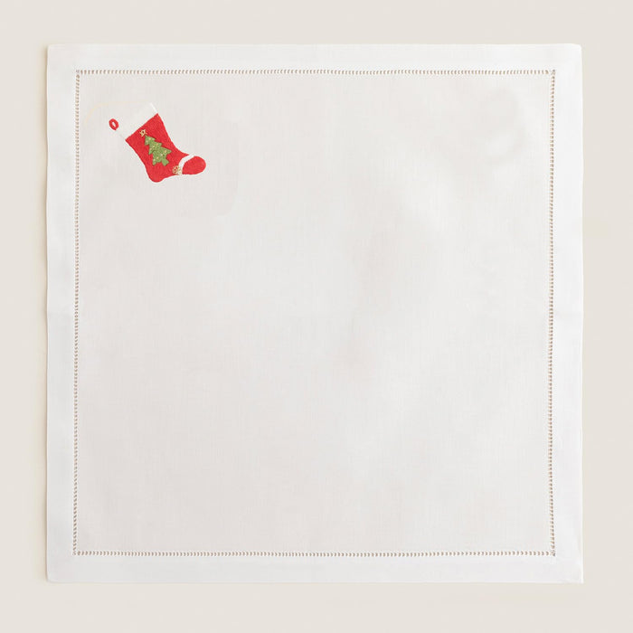 Volanye Embroidered Napkin 16x16 inch White