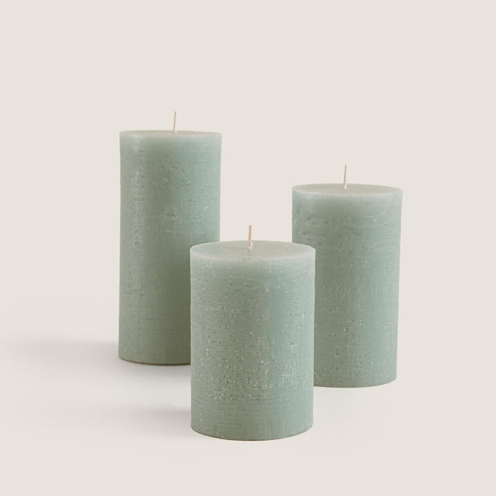 Glacier Pillar Candle 2.75x5.5 inch Green