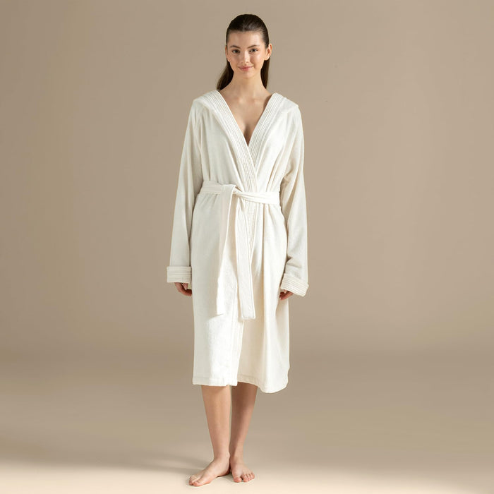 Debora Unisex Terry Cloth Bathrobe Ecru