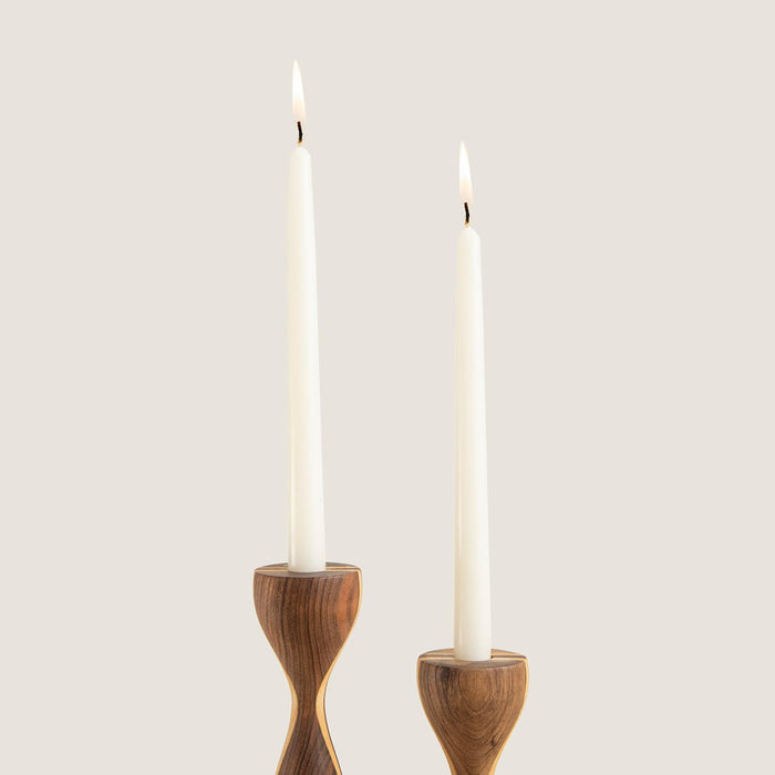 Paraffin Dinner Candle Pack of 2 10 inch Ecru