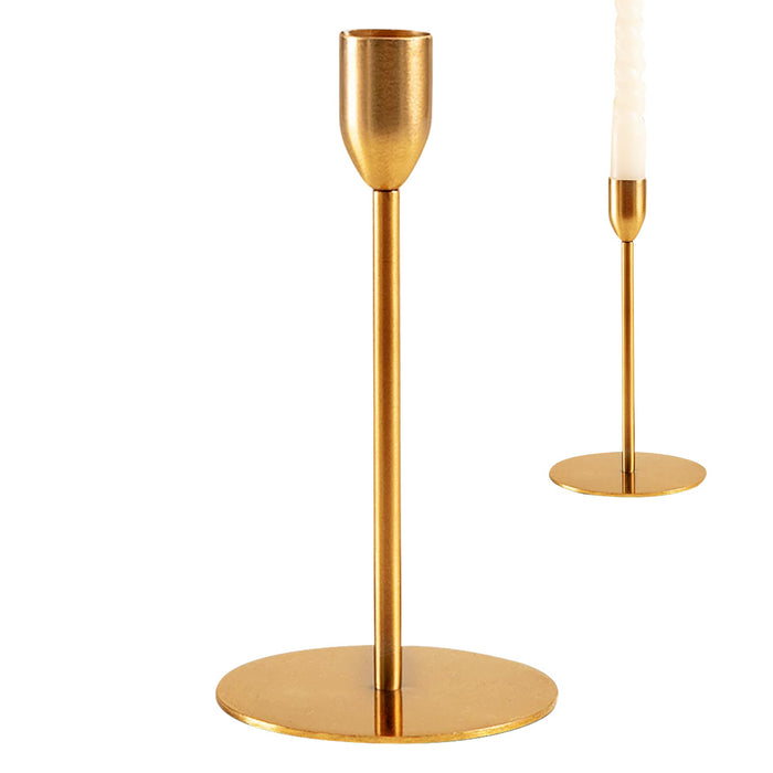 Xepro Gold Taper Candle Stick Holder Medium Size