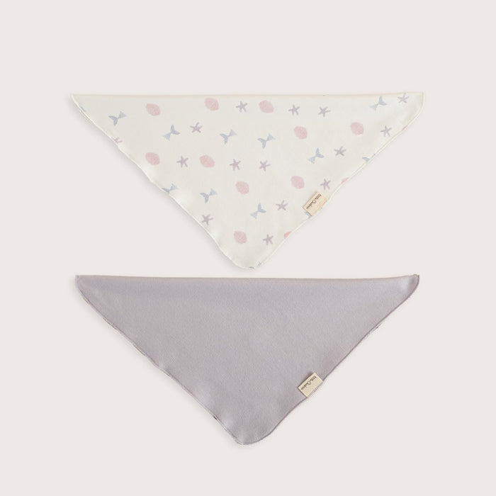 Magic Sea Bib Set Pack of 2 Ecru / Lilac