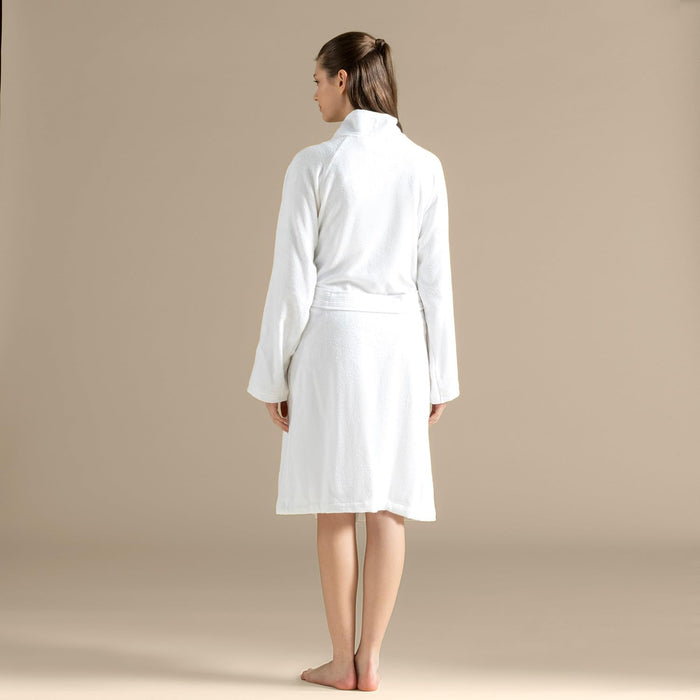 Moreno Unisex Terry Cloth Bathrobe White