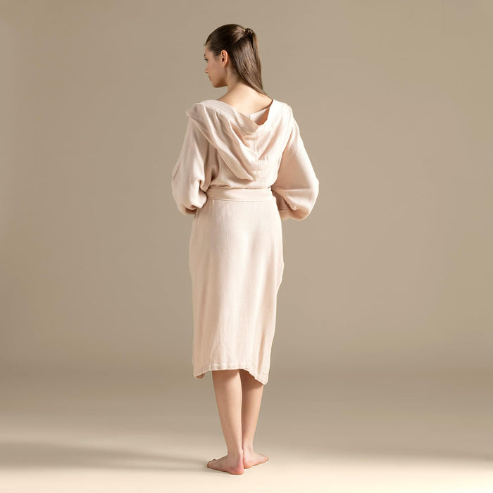 Carra Unisex Terry Cloth Bathrobe Soft Apricot