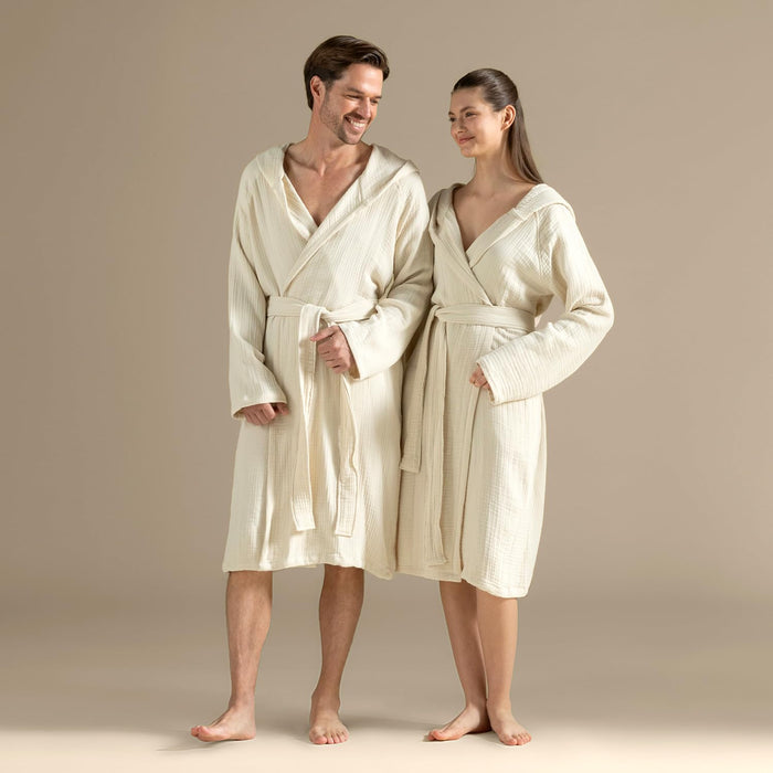 Armin Unisex Terry Cloth Bathrobe Soft Yellow