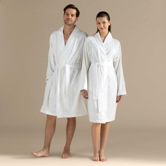 Moreno Unisex Terry Cloth Bathrobe White