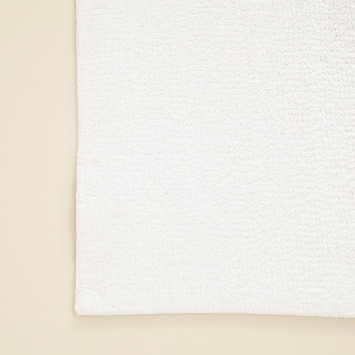 Solid Bamboo Bath Mat 24x40 inch White