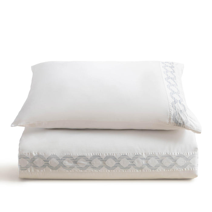 Lodos Duvet Cover Set 90x92 inch White
