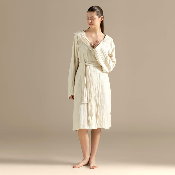 Armin Unisex Terry Cloth Bathrobe Soft Yellow