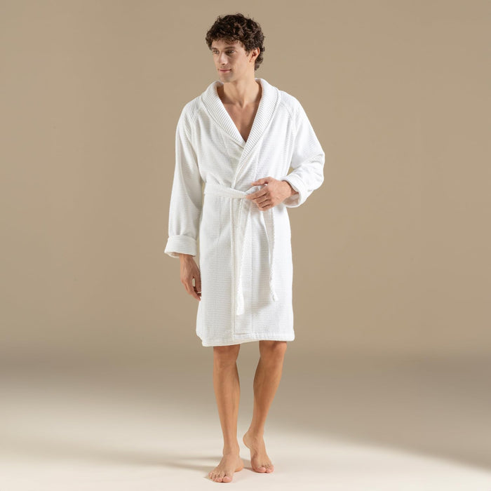 Eva Unisex Terry Cloth Bathrobe White