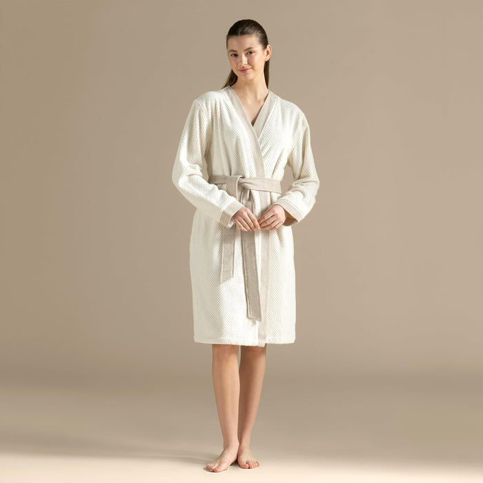 Isola Unisex Terry Cloth Bathrobe Natural