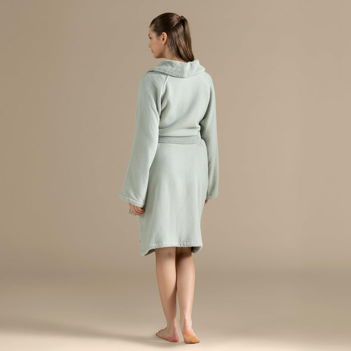 Frances Unisex Terry Cloth Bathrobe Smoke Green