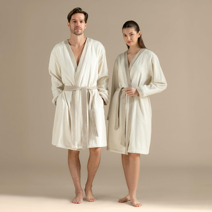 Isola Unisex Terry Cloth Bathrobe Natural