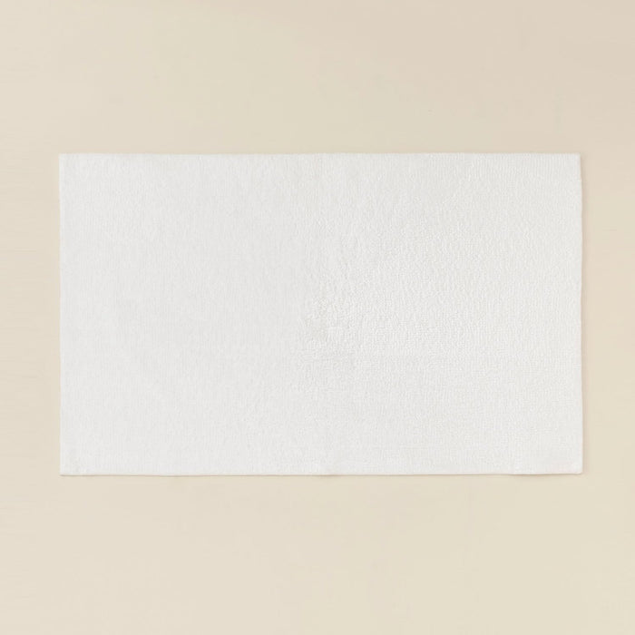 Solid Bamboo Bath Mat 24x40 inch White