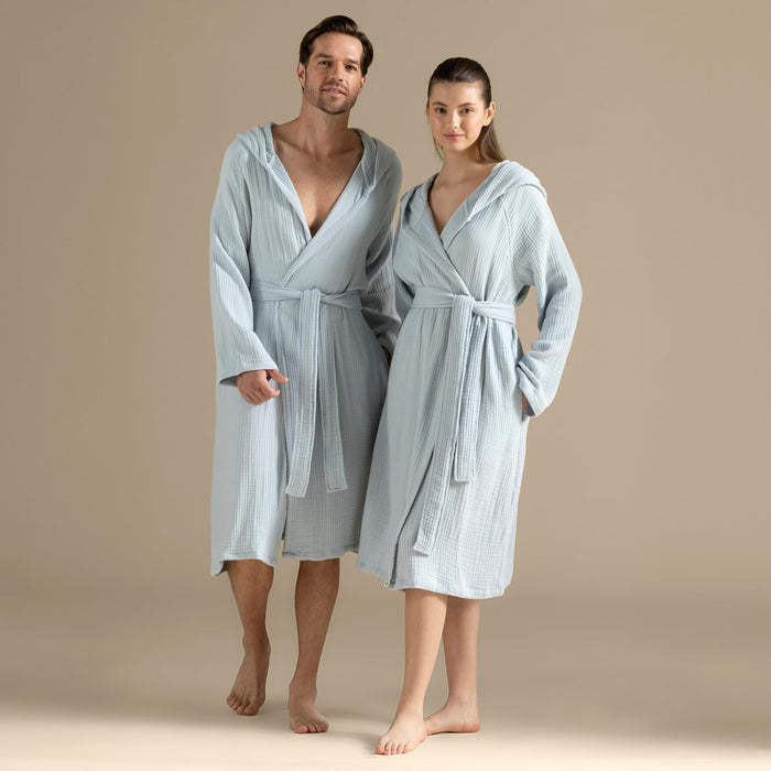Armin Unisex Terry Cloth Bathrobe Pearl Blue