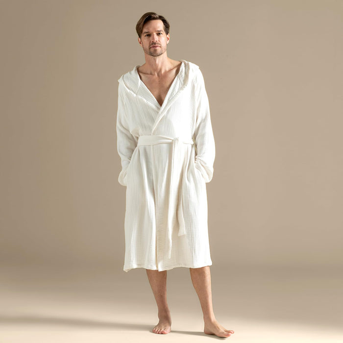 Armin Unisex Terry Cloth Bathrobe White