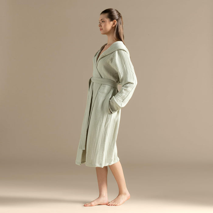 Armin Unisex Terry Cloth Bathrobe Mineral Green
