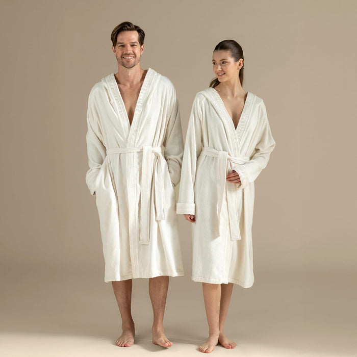 Debora Unisex Terry Cloth Bathrobe Ecru