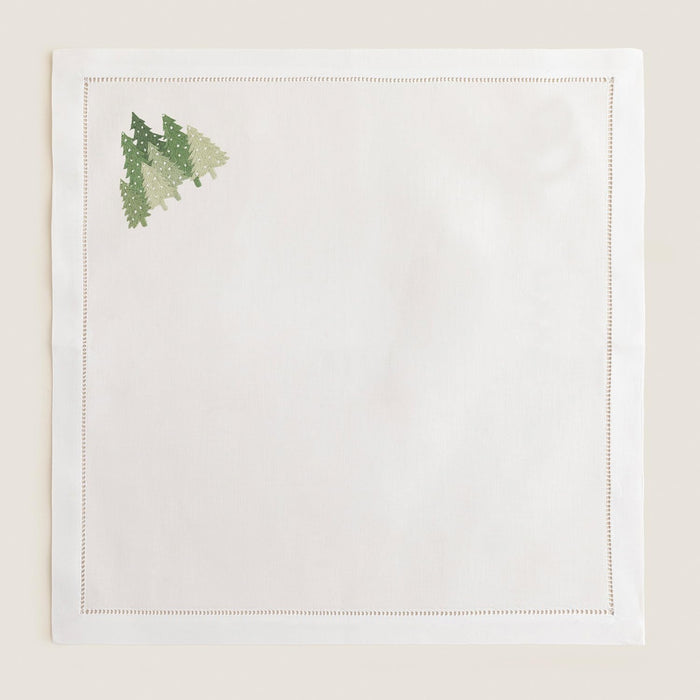 Tress Embroidered Napkin 16x16 inch White