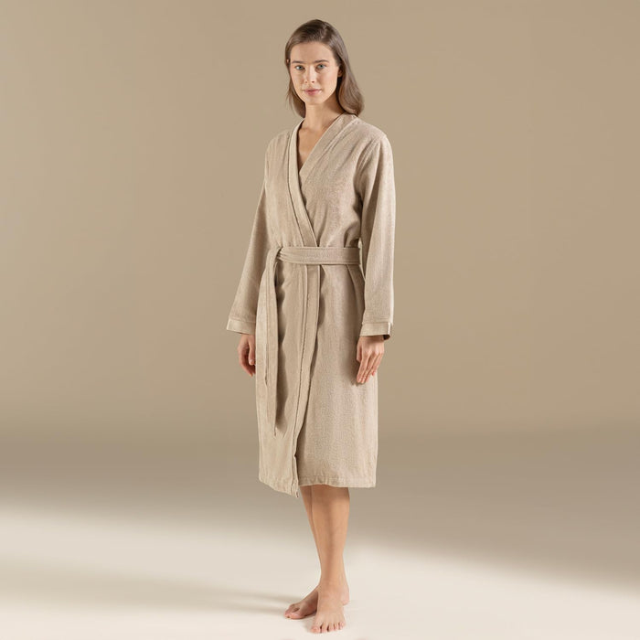 Floss Unisex Terry Cloth Bathrobe Dark Beige