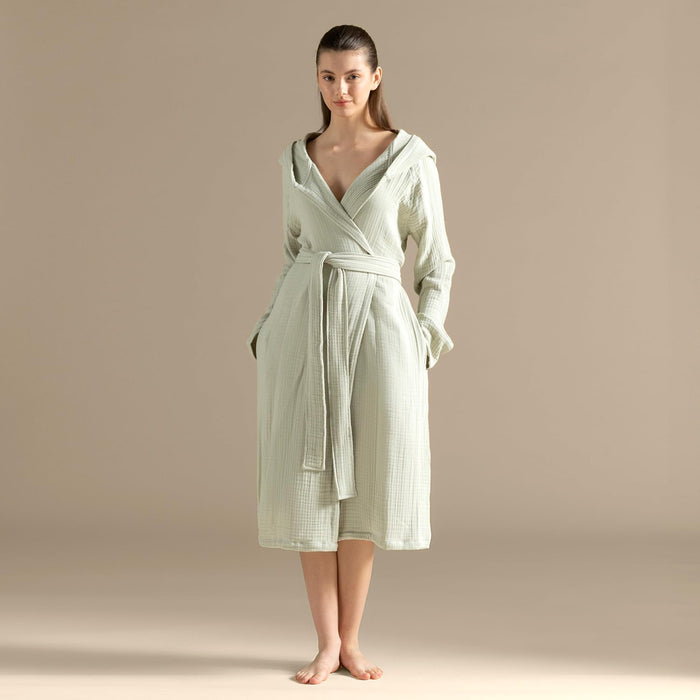 Armin Unisex Terry Cloth Bathrobe Mineral Green