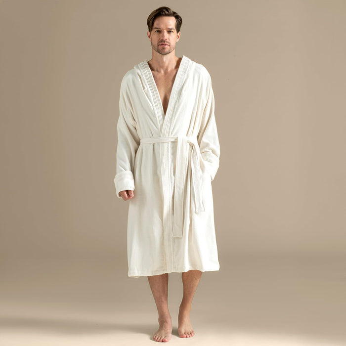Debora Unisex Terry Cloth Bathrobe Ecru