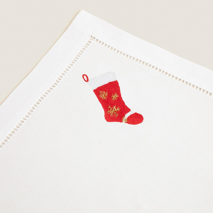 Vitalia Embroidered Napkin 16x16 inch White