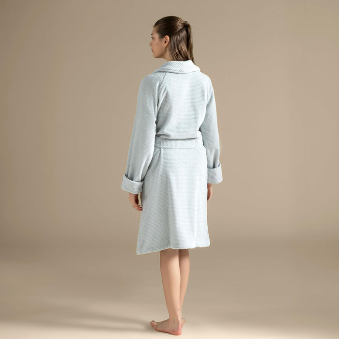 Eva Unisex Terry Cloth Bathrobe Pearl Blue