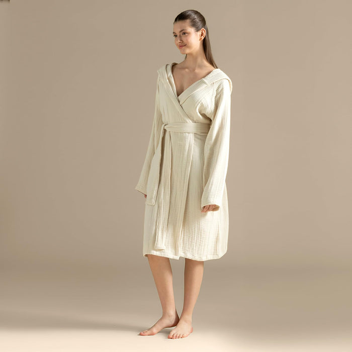Armin Unisex Terry Cloth Bathrobe Soft Yellow