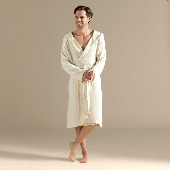 Armin Unisex Terry Cloth Bathrobe Soft Yellow
