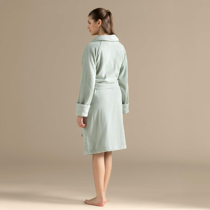 Eva Unisex Terry Cloth Bathrobe Smoke Green