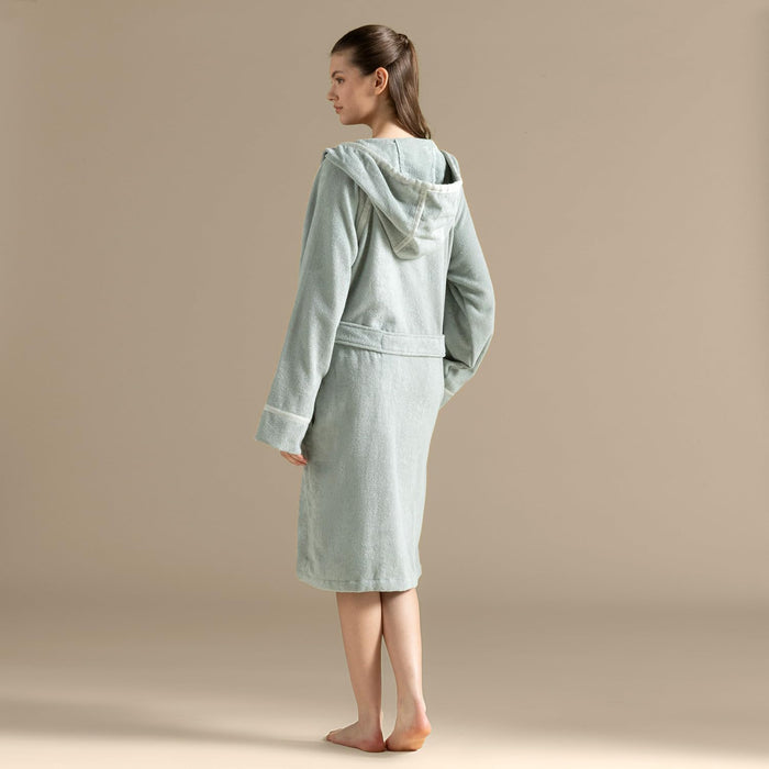 Ferme Unisex Terry Cloth Bathrobe Smoke Green
