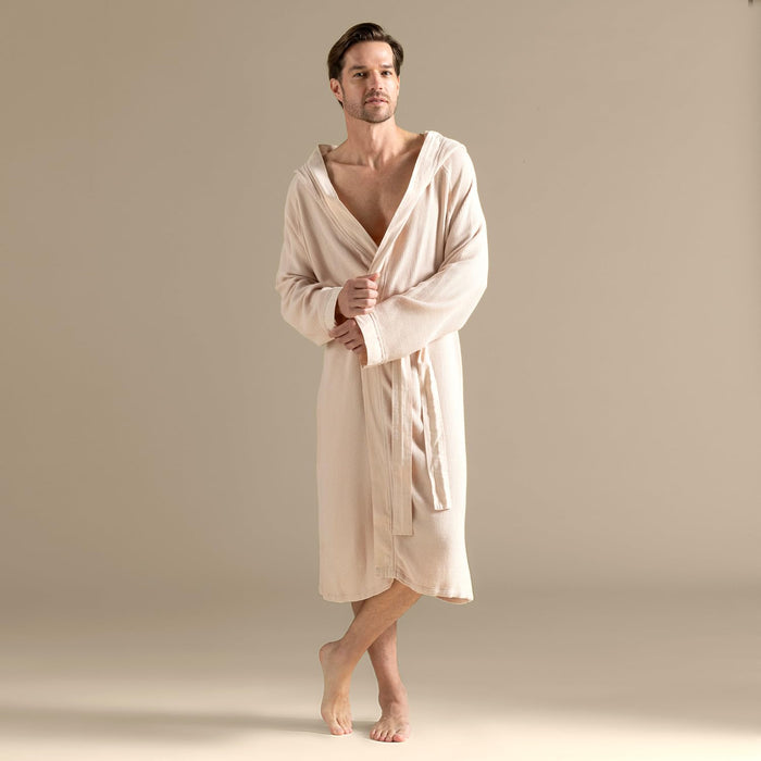 Carra Unisex Terry Cloth Bathrobe Soft Apricot