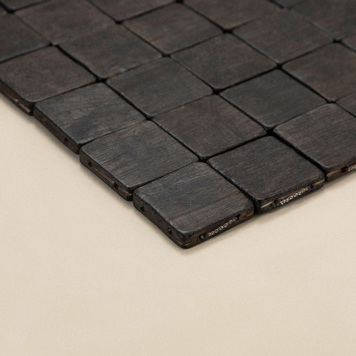 Costa Wooden Bath Mat 28x51 inch Black