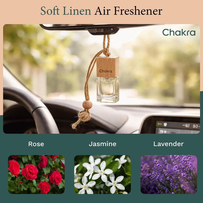 Car Air Freshener Hanging Diffuser 0.17 oz Soft Linen