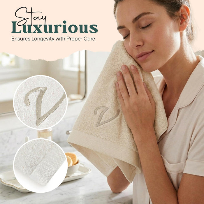 Solid Hand Towel 20x30 inch (V) Ecru