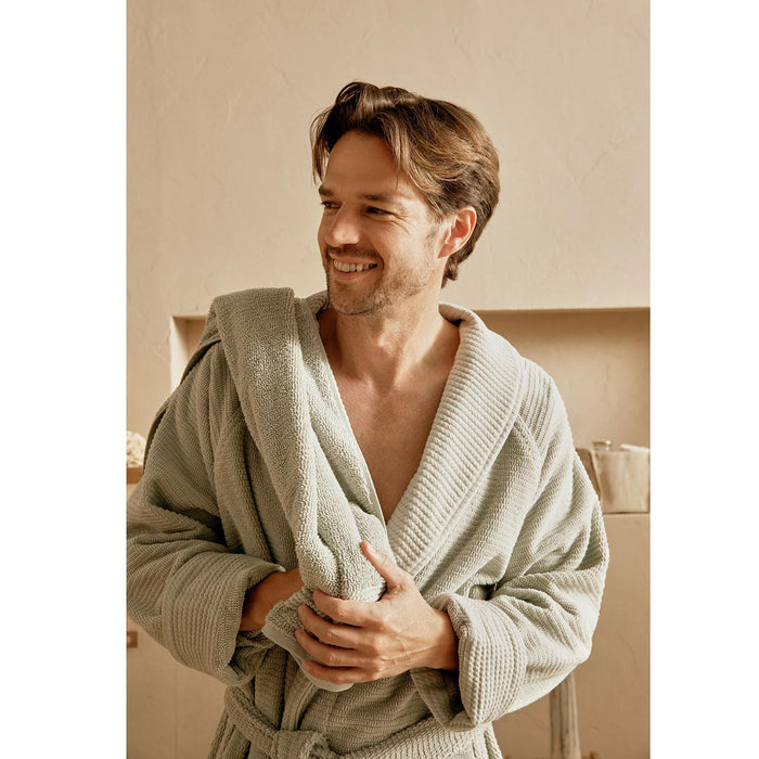 Eva Unisex Terry Cloth Bathrobe Smoke Green