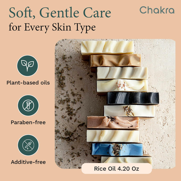 Natural Soap Bar 4.2 oz Rice Oil
